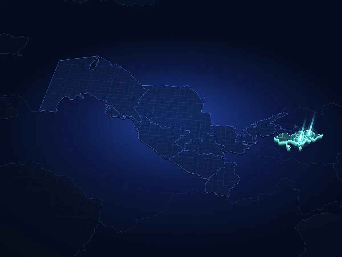 ВЛ 220 кВ, 134 км (REMIT) на 3D-карте Узбекистана